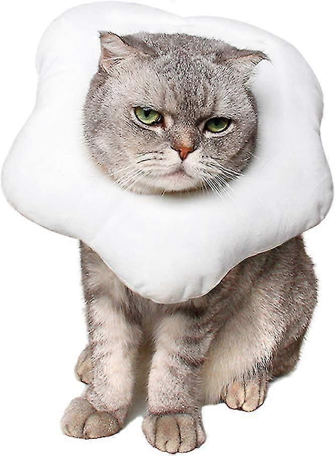 Adjustable Cat E-collar, Cute Toast Neck Cone After Surgery, Wound Healing Protective Cone Bread Surgery Recovery Elizabethan Collars, Soft Edge For K