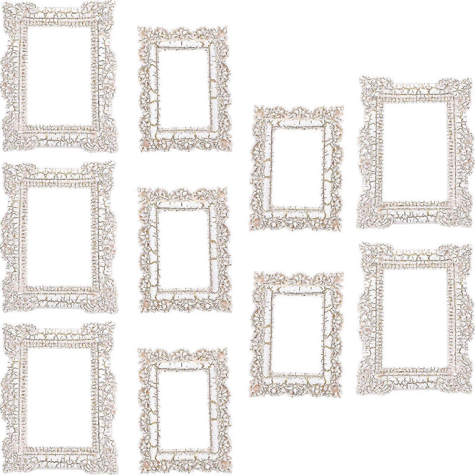10pcs Mini Picture Frames Tiny Vintage Photo Frame Ornaments DIY Making Accessory