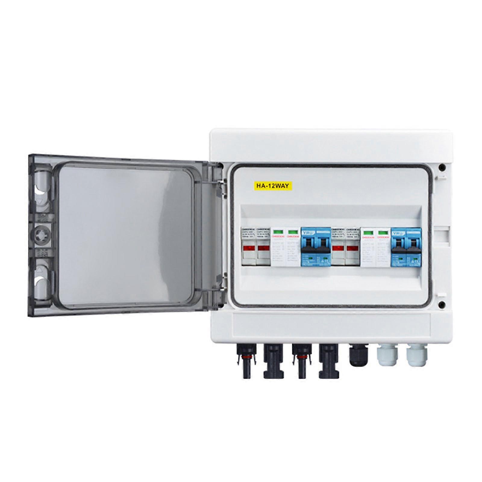 Solar photovoltaic Combiner Box 3 in 3 Out 500V Waterproof Enclosures Power Plastic Junction Wire Box Easy to Use Multicolor