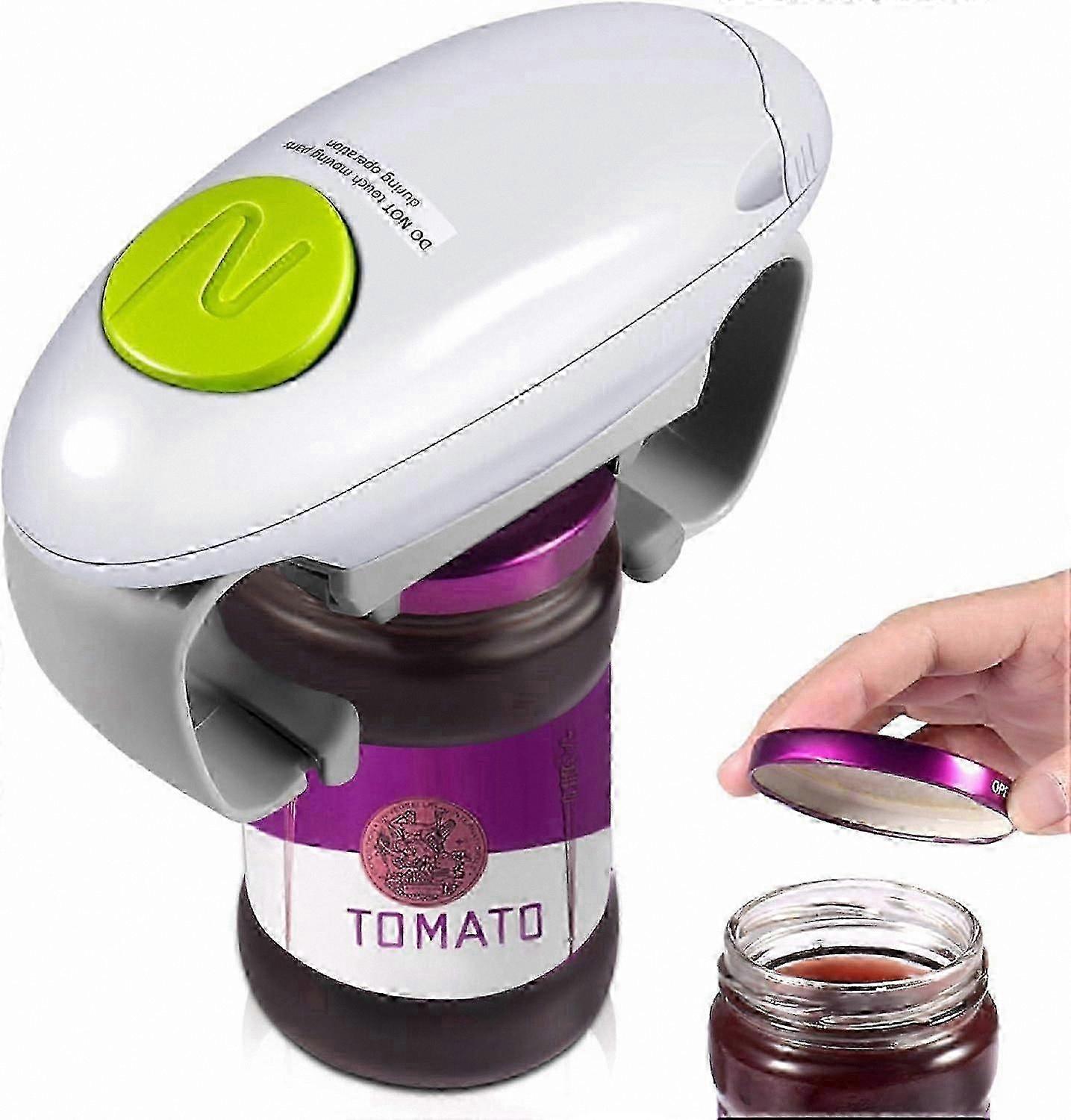 One Touch Electric Jar Opener for Arthritis, Easy Grip Bottle Opener for Seniors, Strong and Durable Automatic Jar Assistant