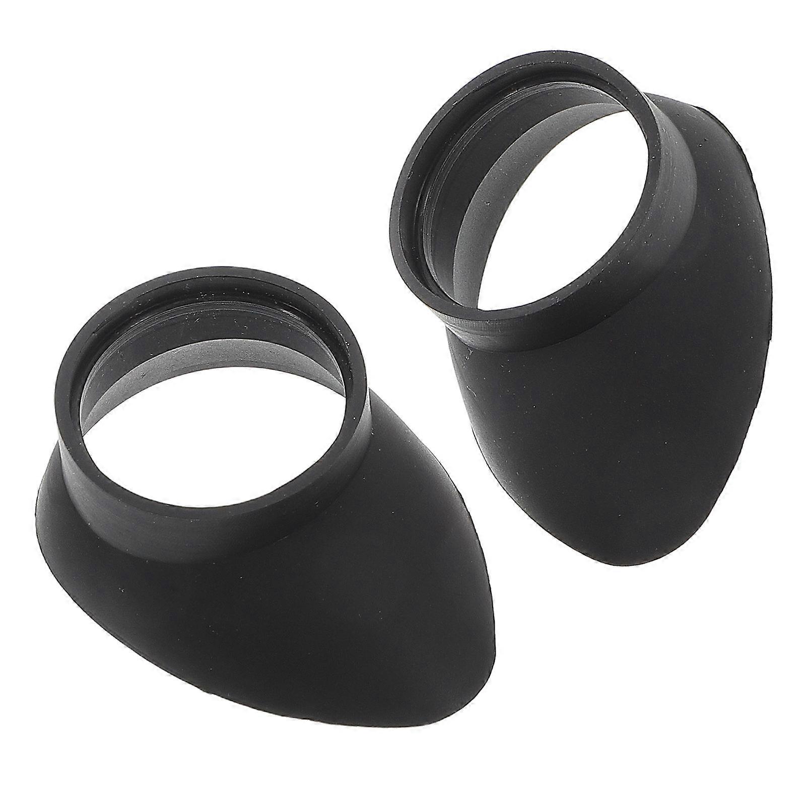 Black Microscope Eyepiece Guard Covers for Eye Comfort 2Pcs Rubber