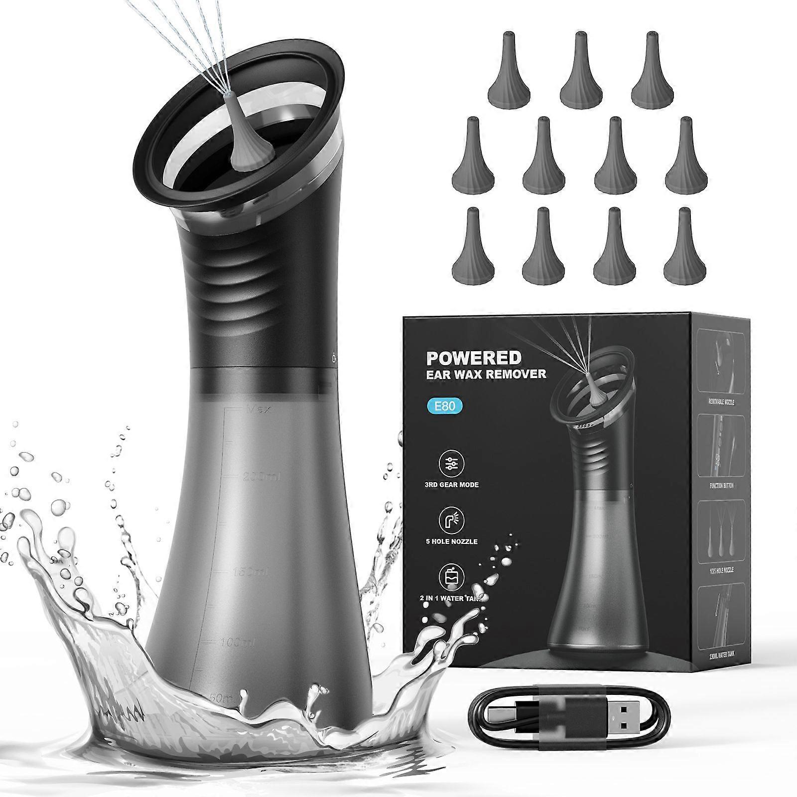 Upgraded- Ear Wax Removal Kit Electric E80 Powered Ear Cleaner for Shower