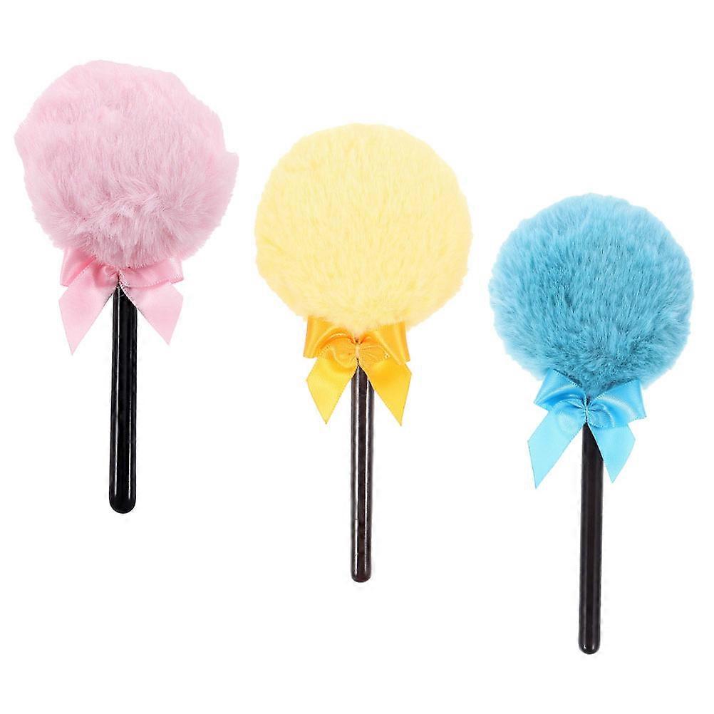 Makeup Powder Puff with Lollipop Handle for Cosmetic Use 3Pcs Set