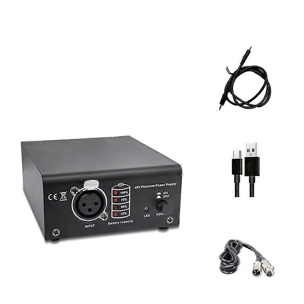 48V Phantom Power Supply Microphone Cable with Shield 3.5mm Cable