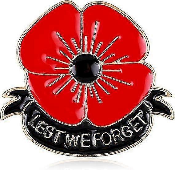Red Poppy Pins Lest We Forget Enamel Poppy Brooch Pins For Women Flowers Broaches 2025