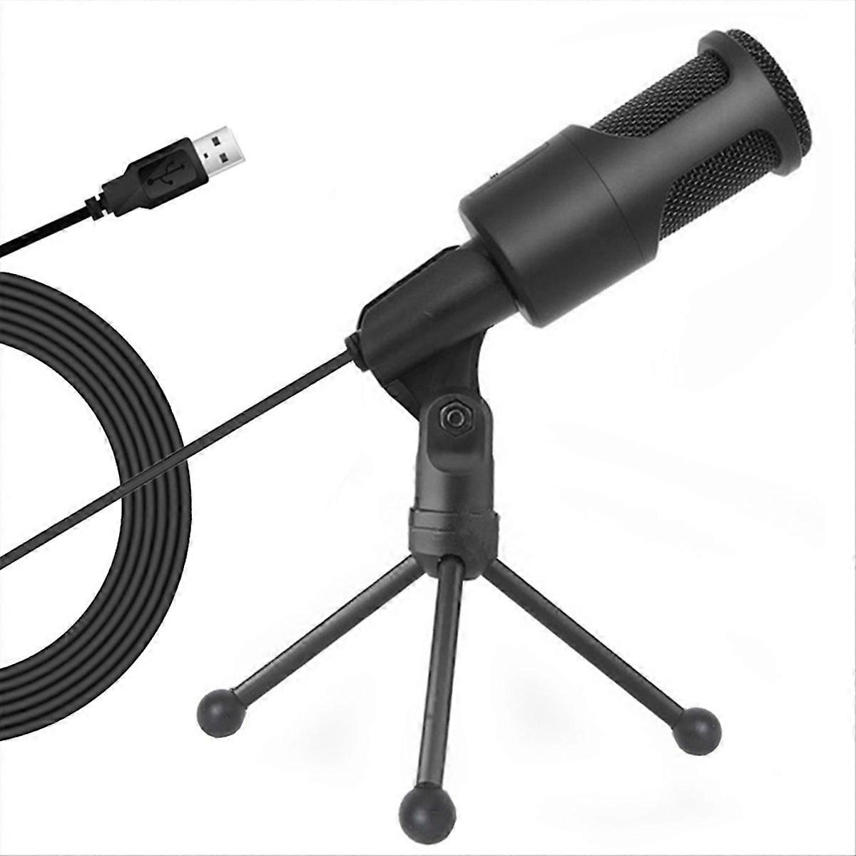 PC USB Microphone, Podcast Condenser Microphone with Foldable Tripod
