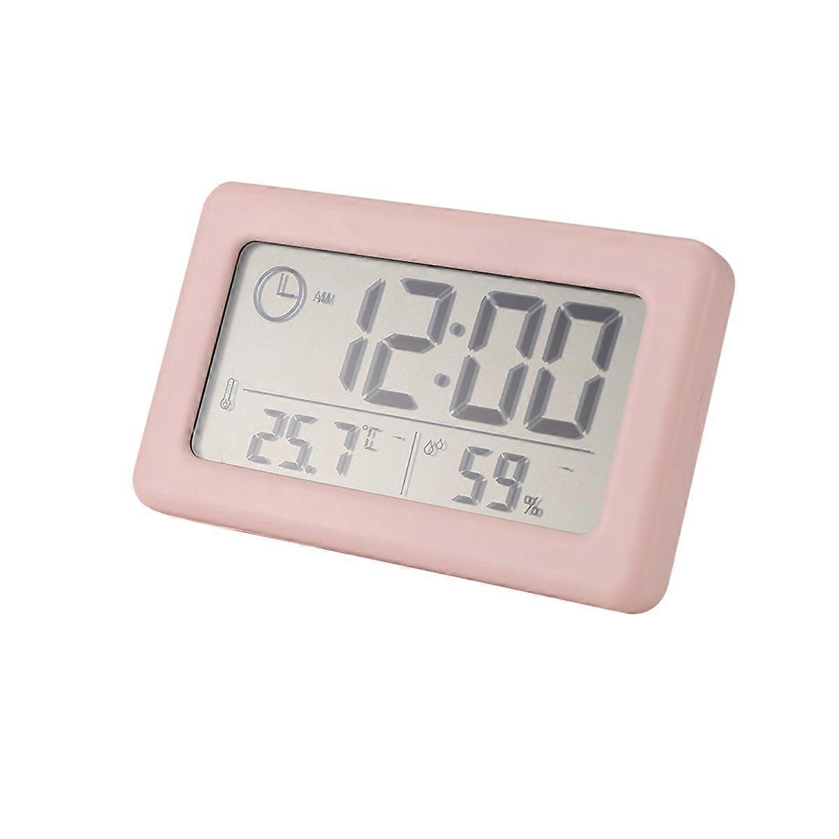 LED Digital Clock Electronic Digital Screen Desktop Clock -Pink