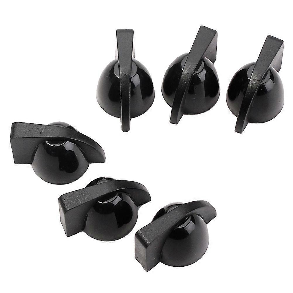 6pcs Chicken Head Electric Guitar Effect Pedal Knobs Guitar Amplfier Control Knob (Black)