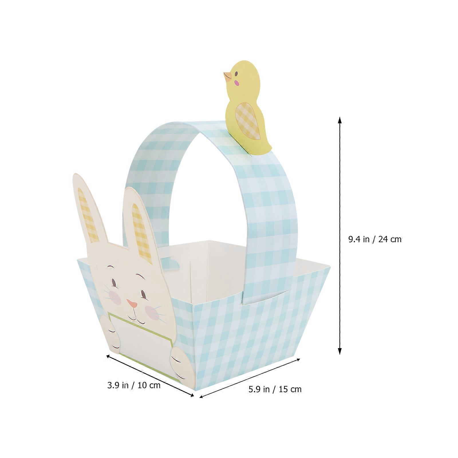 4pcs Adorable Easter Cardboard Handbag Box Easter Gift Packing Box for Party Random Style