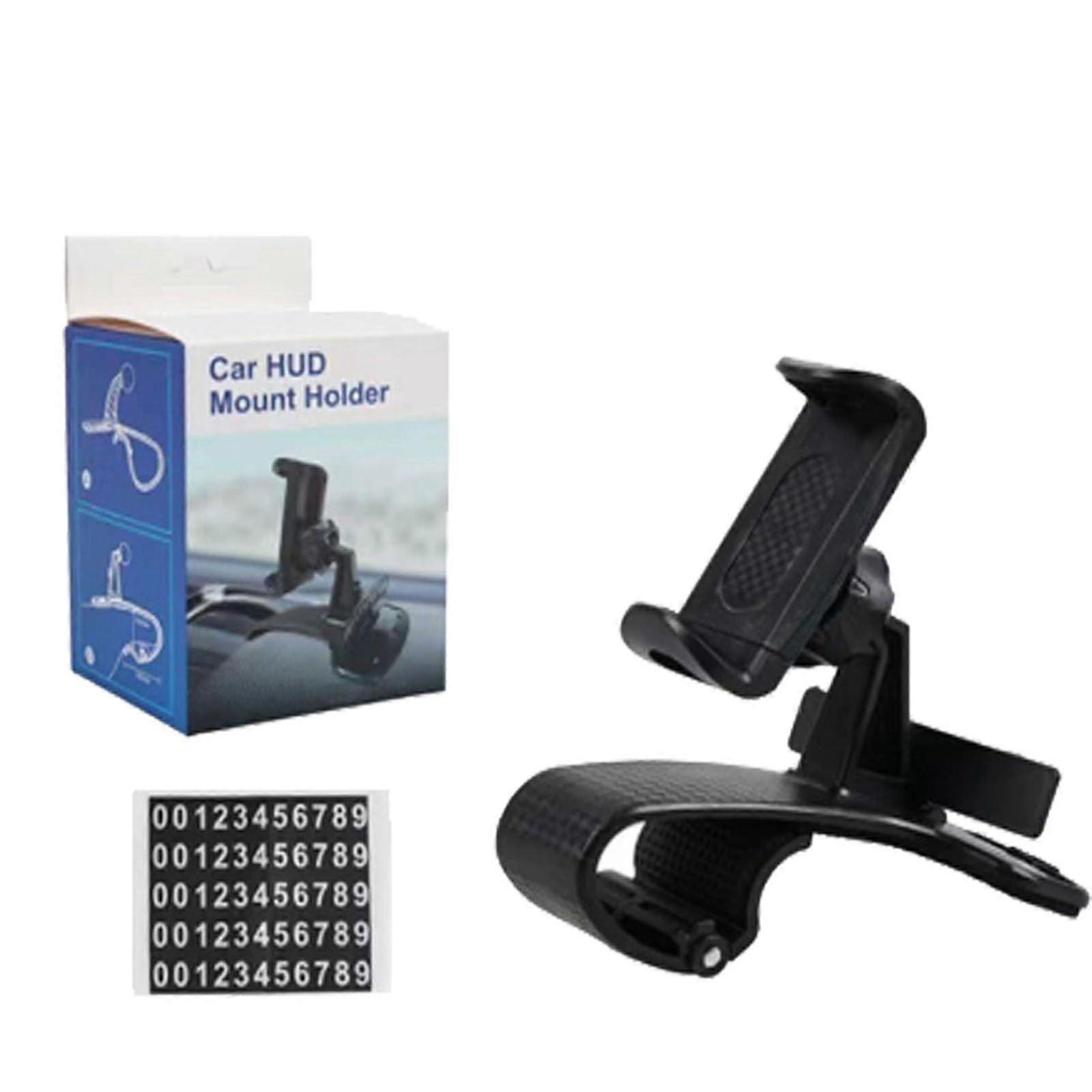 Car Phone Holder with 360° Rotation, NonSlip Clip, Adjustable Dashboard Mount, Universal 1PC