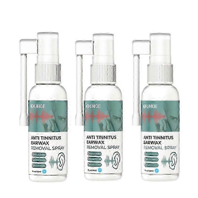 Water-Based Ear Wax Removal Spray, 3 Bottle Set