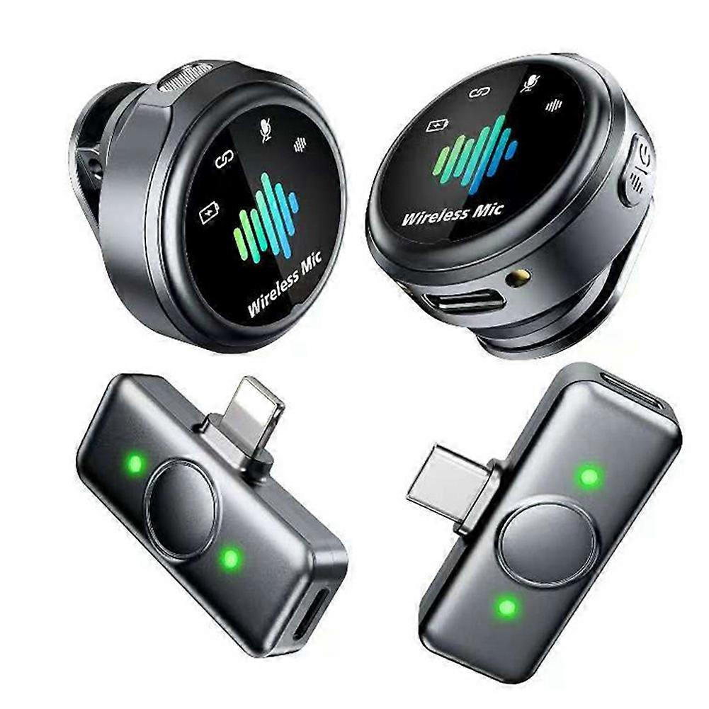 Microphone for IPhone /Android,Lavalier Wireless Mic with Noise Cancellation,Mic Mini for Live Streaming,Interviews