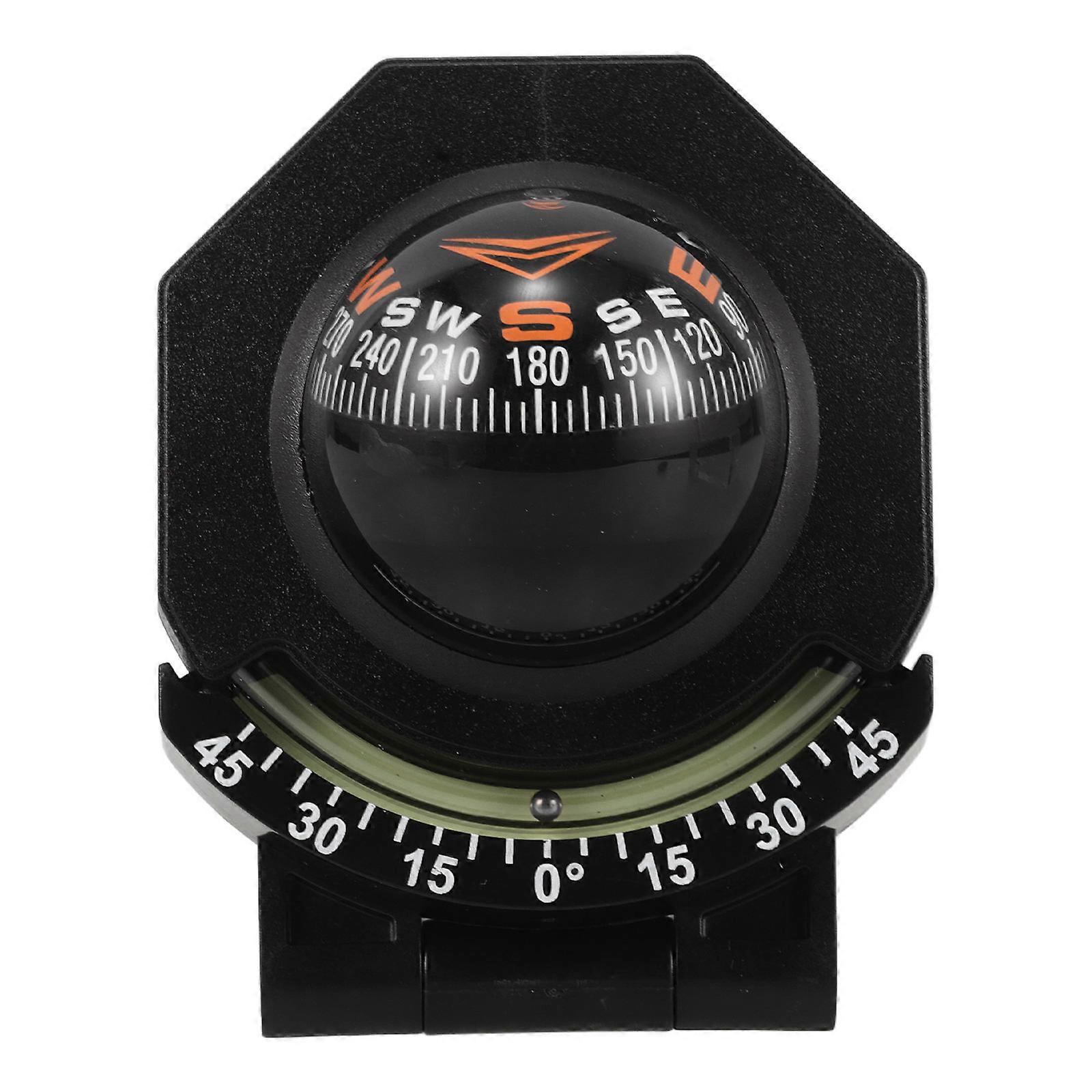 Car Compass Dashboard Adjustable Folding Ball with Night Glow