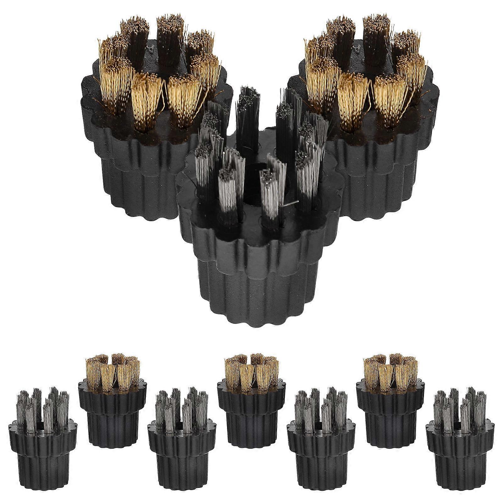 Steam Cleaner Brush Head Replacement Set 10Pcs for Home Cleaning