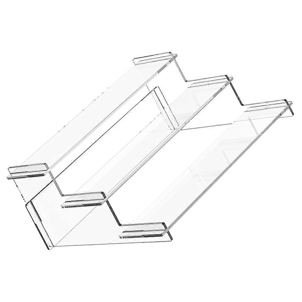 Acrylic Display Rack for Displaying 3Pcs Transparent Tiered Display Shelf
