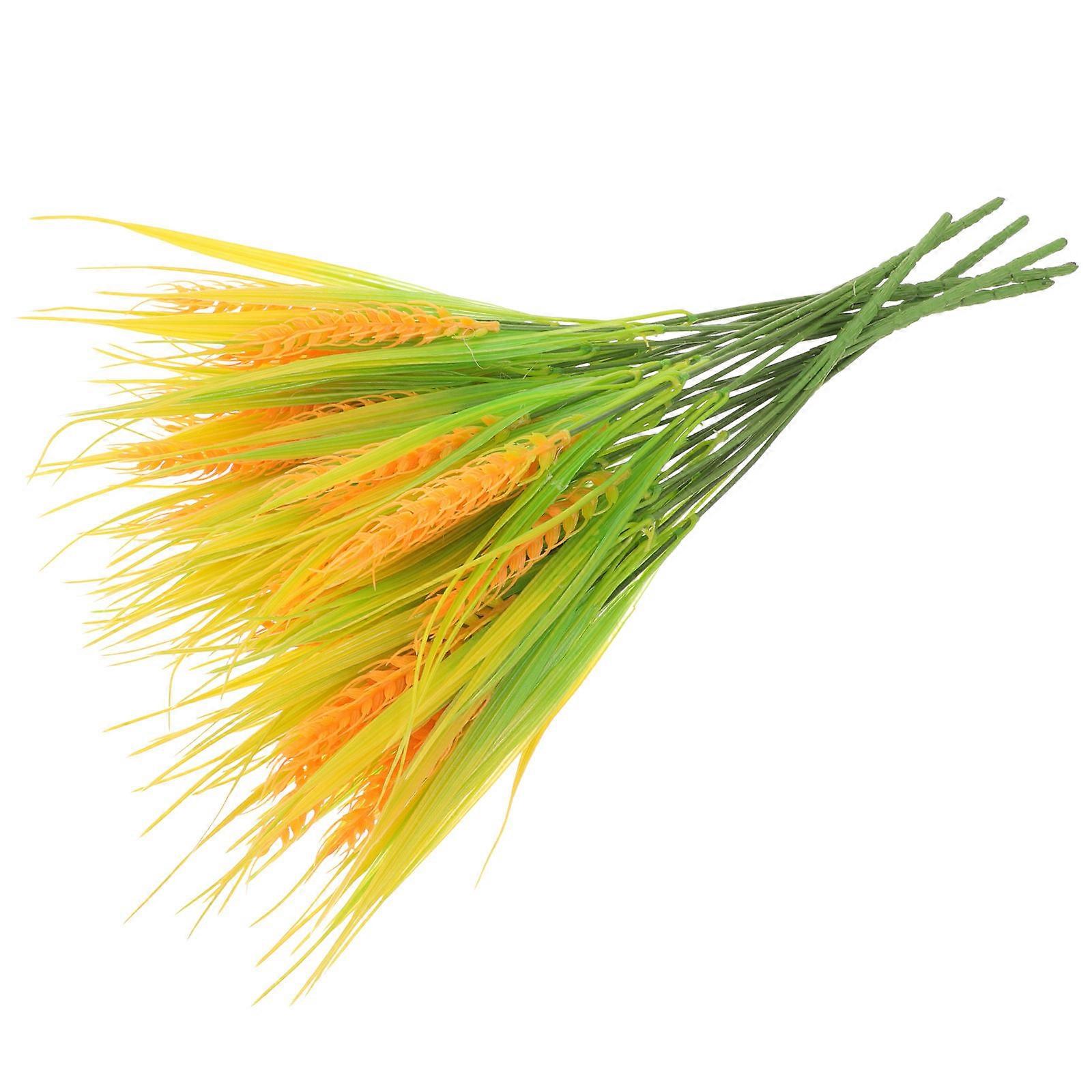 Plastic Wheat Ear Decorative Wheat Ear for Landscape Use 6Pcs