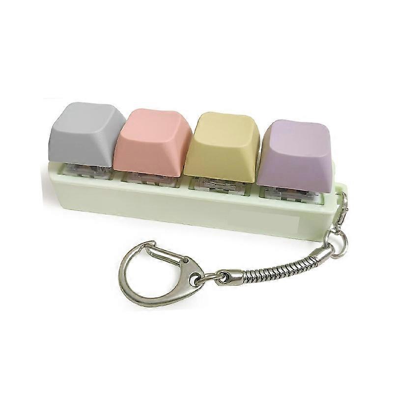Keyboard Key Toy DIY Button Keycap Fidget Keychain Decompression Toys Mechanical Key Toy for Adult to Relief Pass Time