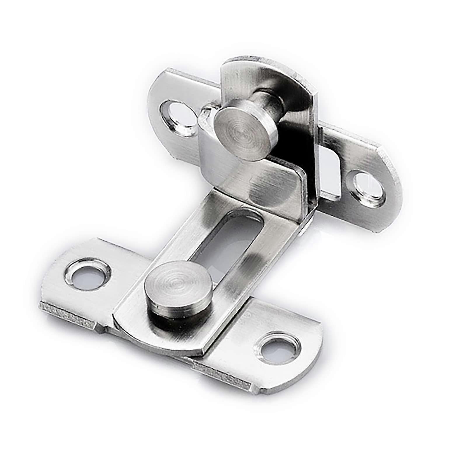 Black 90° Slide Bolt Door Latch for Cabinets Gates and Windows, Wrought Iron with Hardware, 1 Pack