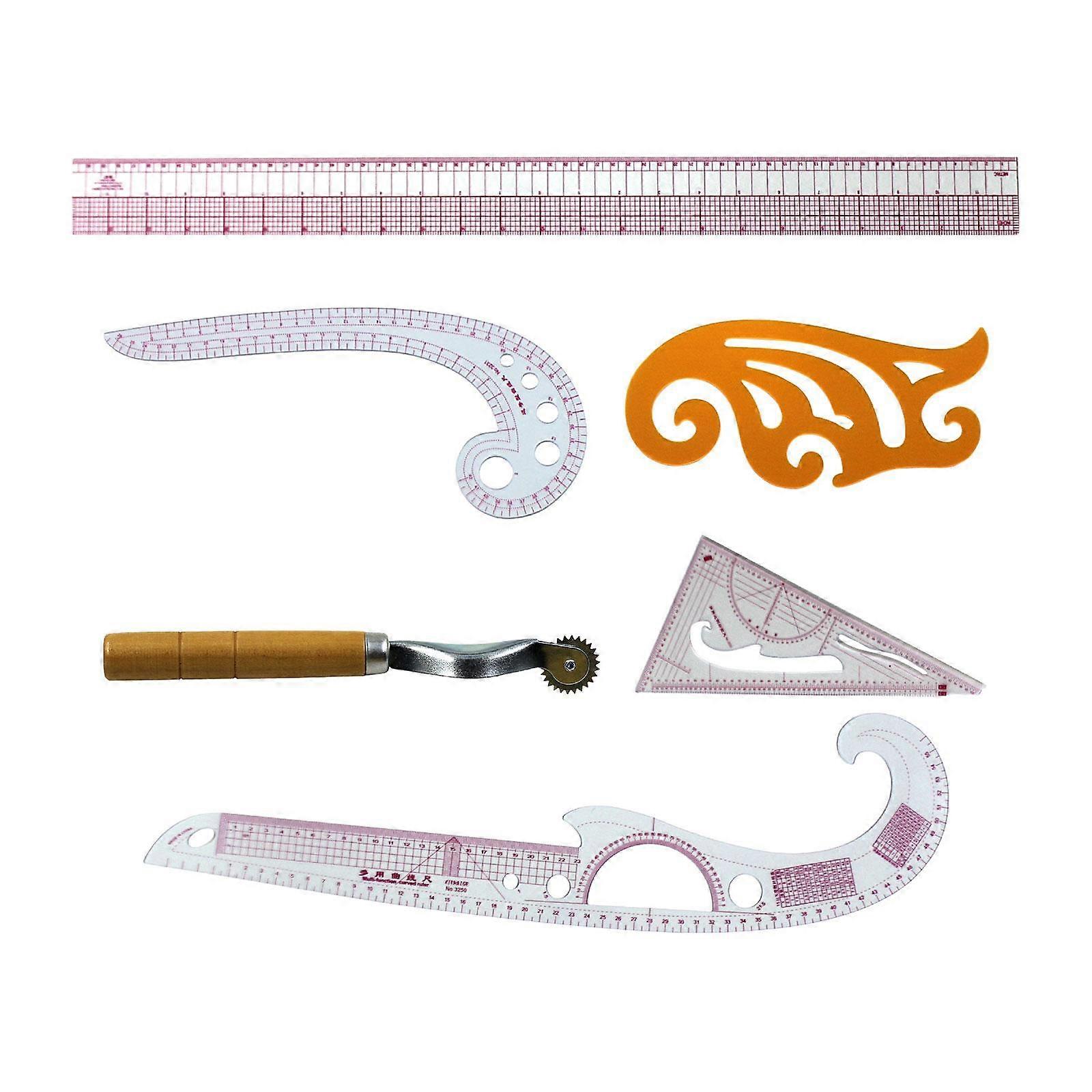 DIY Sewing Ruler Tailor Set Sewing Tools Durable Practical Dressmakers Ruler 5 Ruler