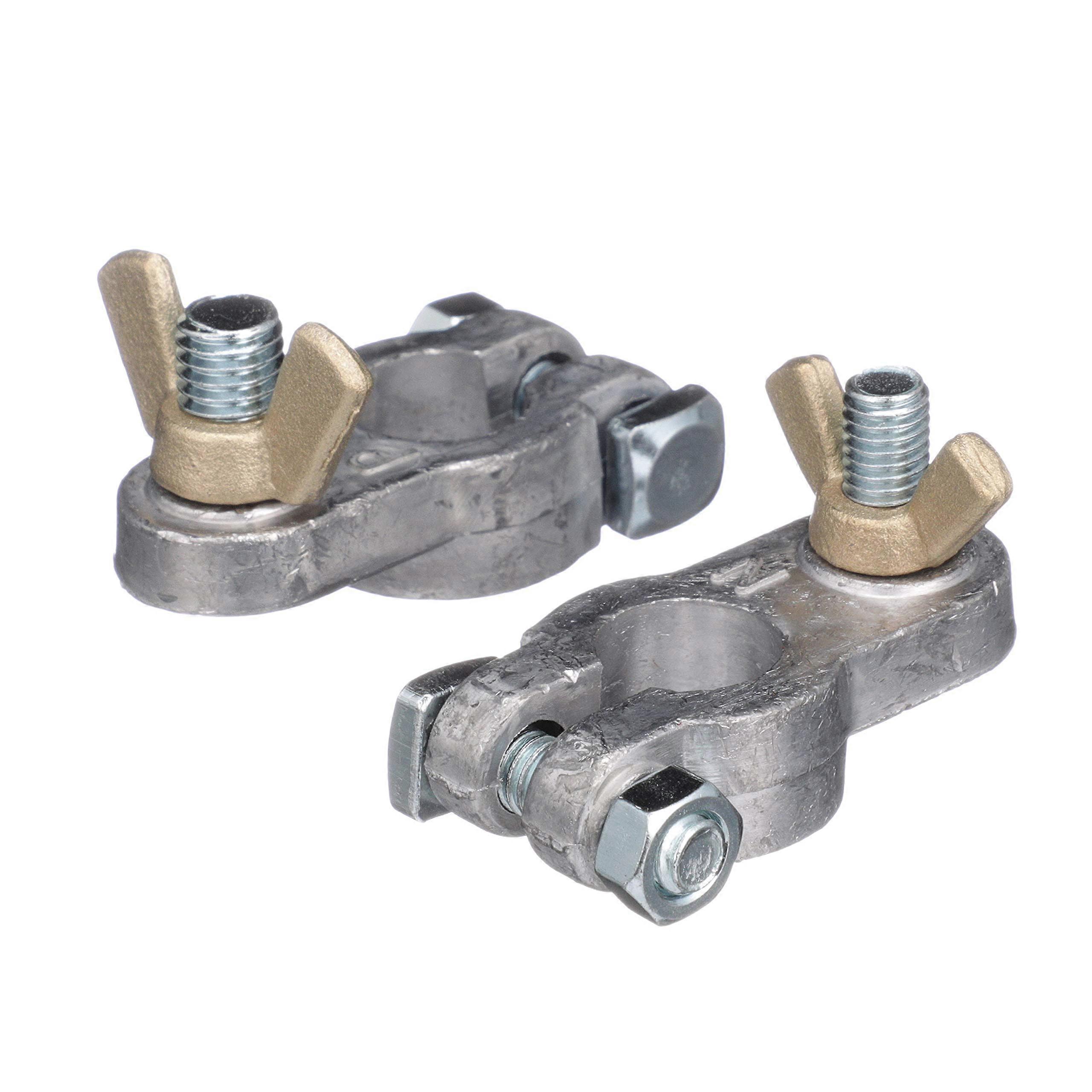 Battery Terminal Connectors Positive and Negative Quick Disconnect Marine Battery Terminals Silver Plated