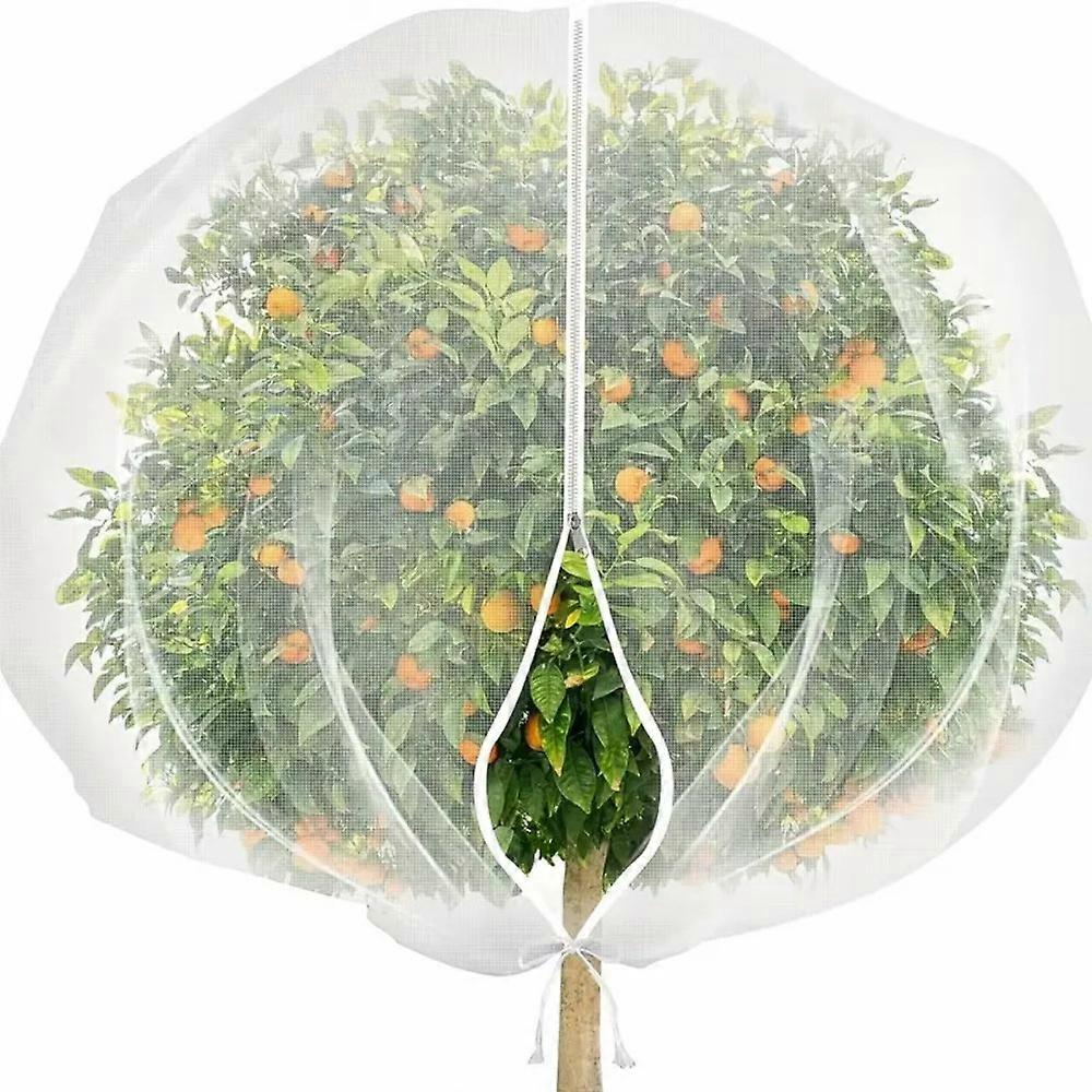 Couverture d'��cran anti-insectes pour plantes, cordon de serrage �� fermeture ��clair, maille de Protection des plantes, filet de Protection p