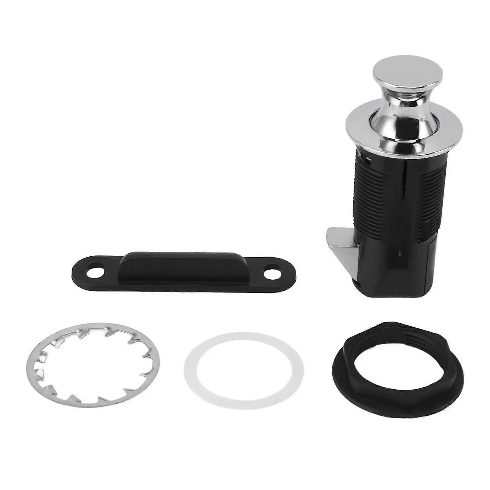 Cabinet Latch Lock Push Button Zinc Alloy Chrome for RV Marine Toolbox Secure Easy Install
