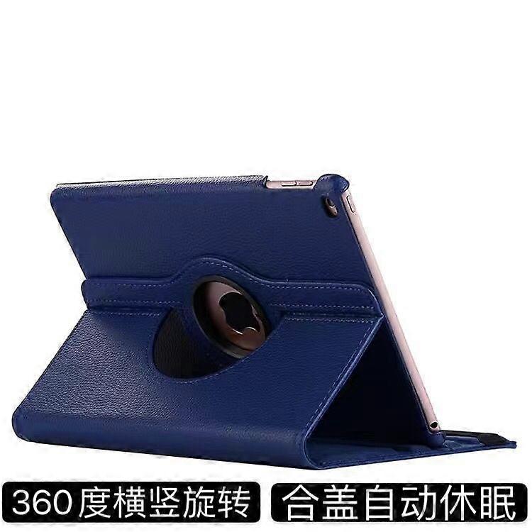 Stylish Case For Ipad Mini45 7.9-inch Dark Blue Lychee Pattern Rotating