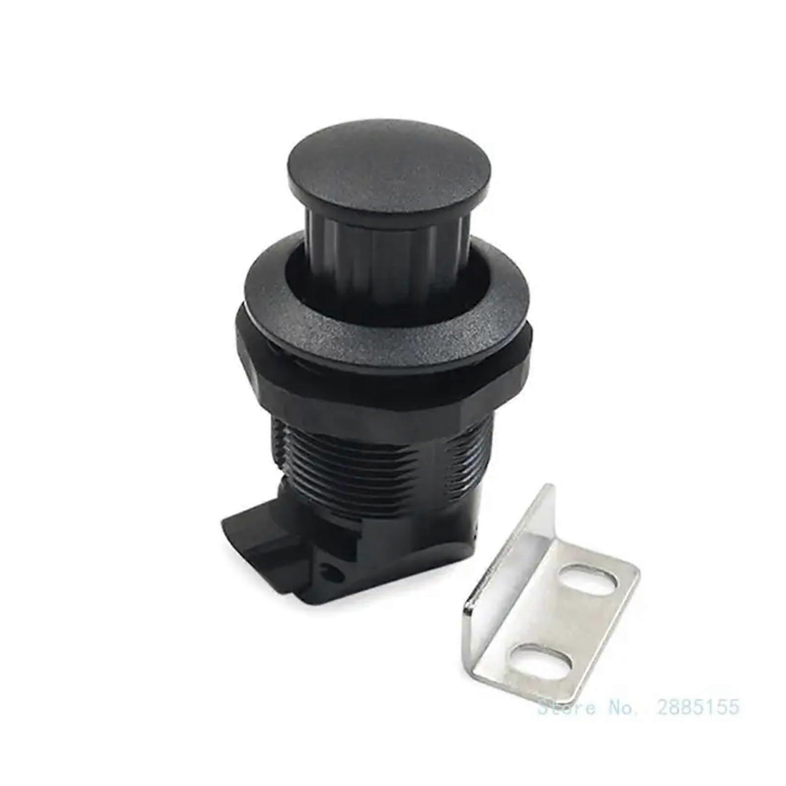 Push Button Cabinet Latch Black RV Cupboard Door Lock ScratchResistant Quick Install Durable