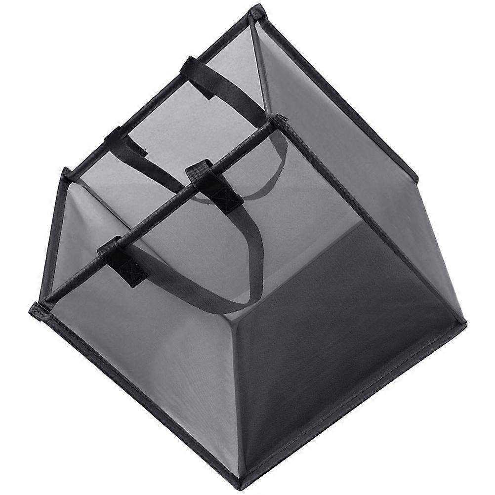 Mesh Laundry Basket Foldable Clothes Containment Square Design Suitable For Outdoor Activities 1Pcs