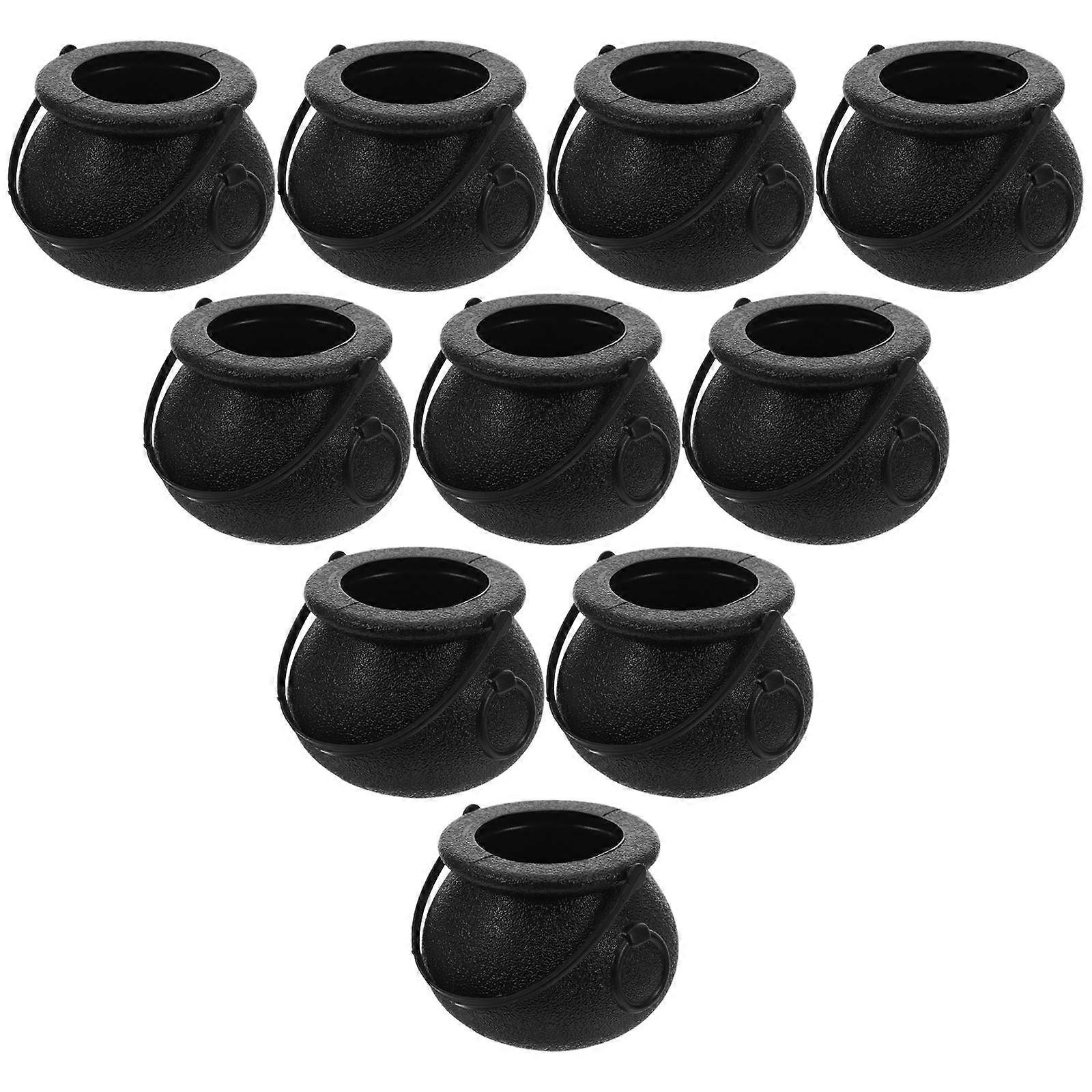 Halloween Candy Bucket for Parties 10Pcs Black