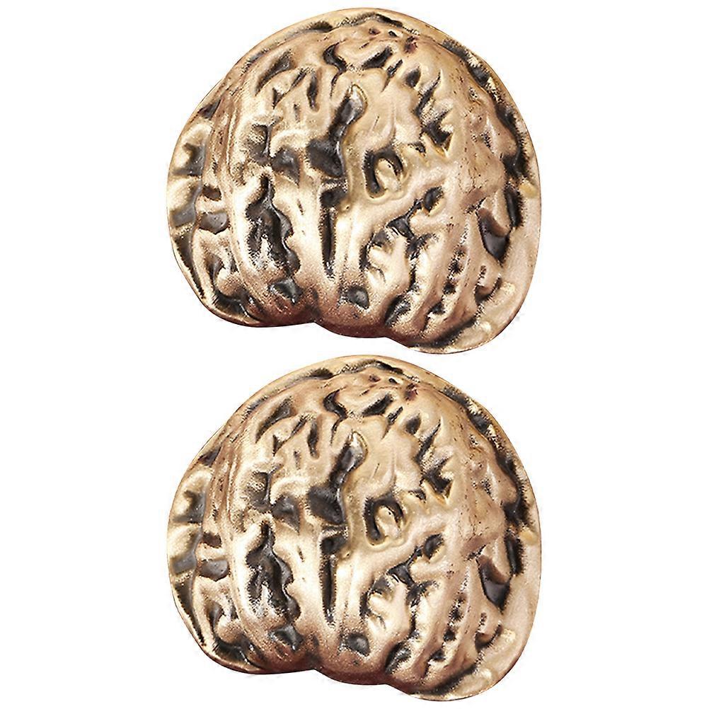 Brass Walnuts Walnut Exercise Balls for Hand Strength 1Pair for Seniors