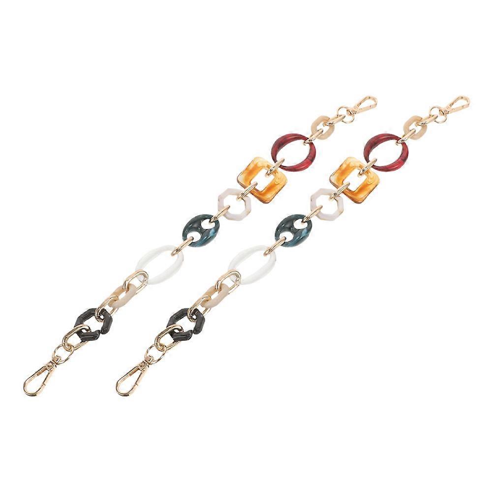Handbag Chain Replacement Acrylic Bag Handle with Buckles 10Pcs