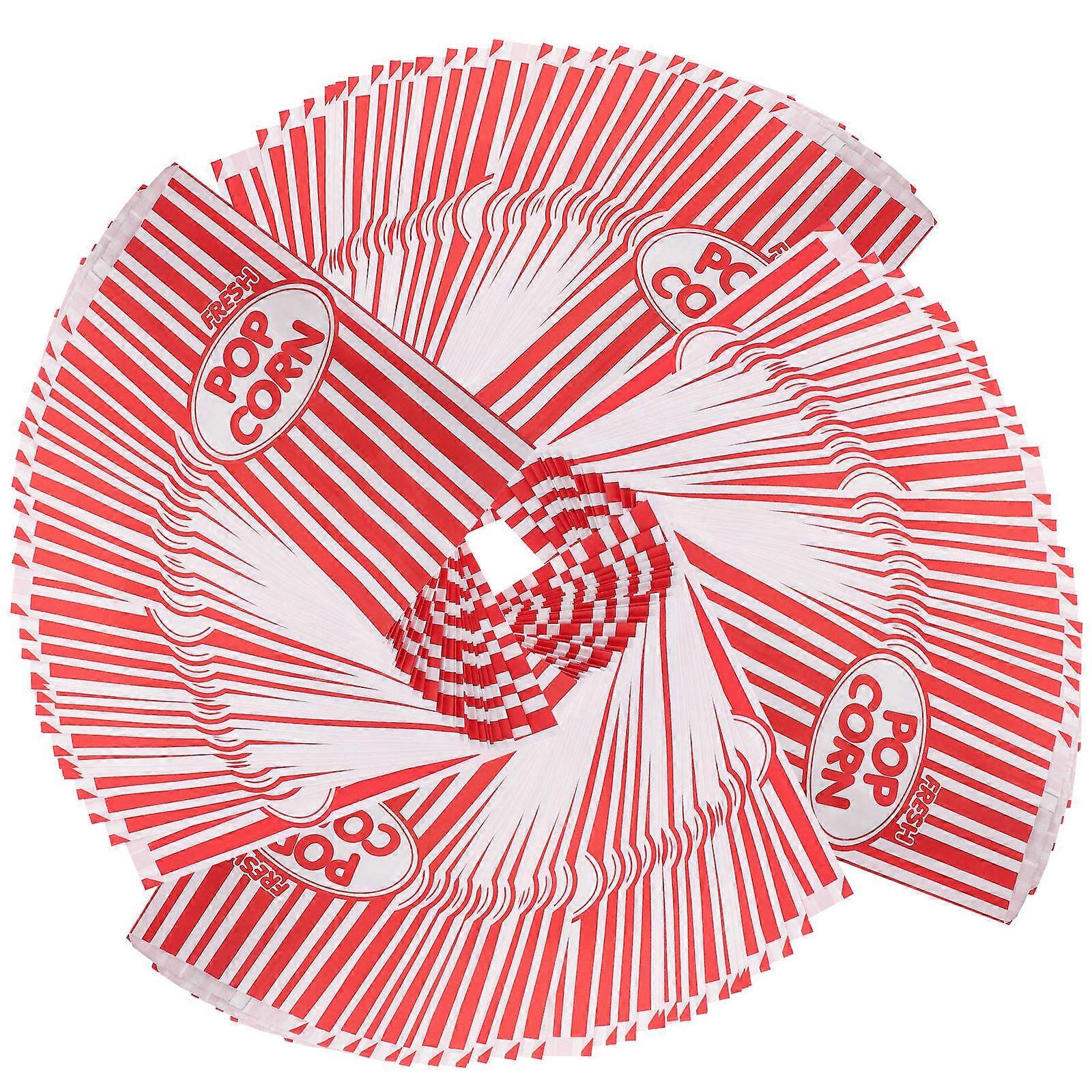 Convenient Popcorn Bag Rectangular Paper Storage For Movie Watching 100Pcs