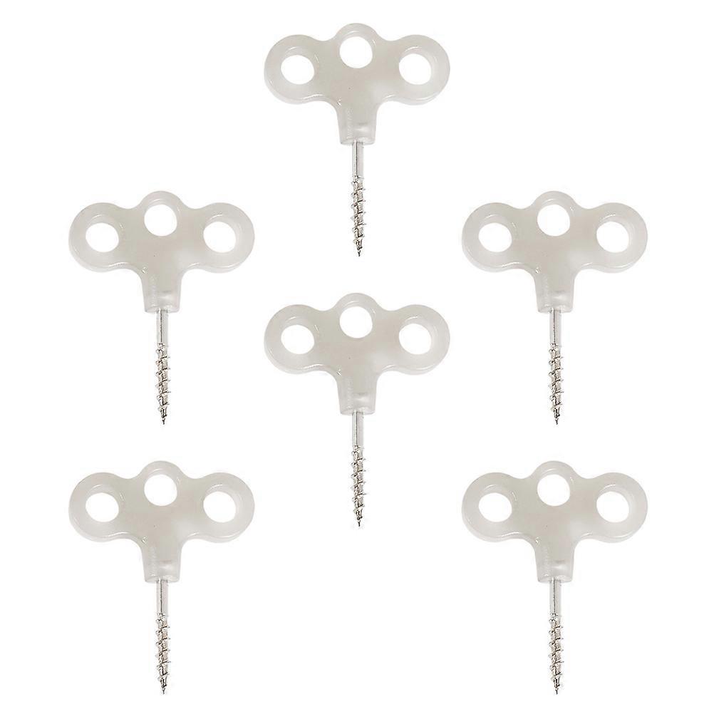 Night Glowing Three-Eye Threaded Tent Nails for Outdoor Use 6Pcs Set