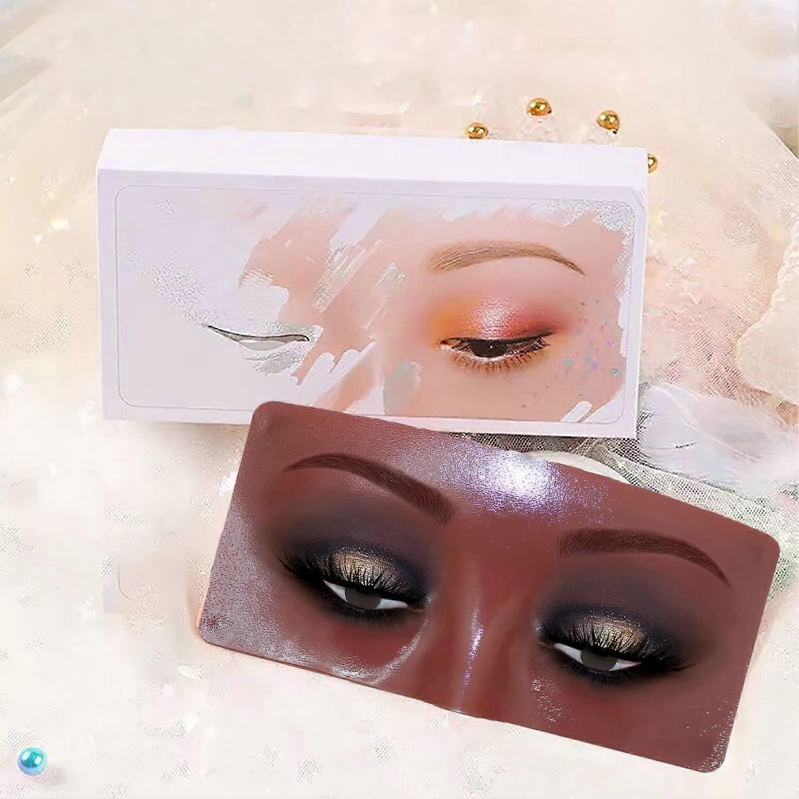 Silicone Makeup Practice Pad with Realistic Skin Texture for Eyelash and Face Training, Reusable