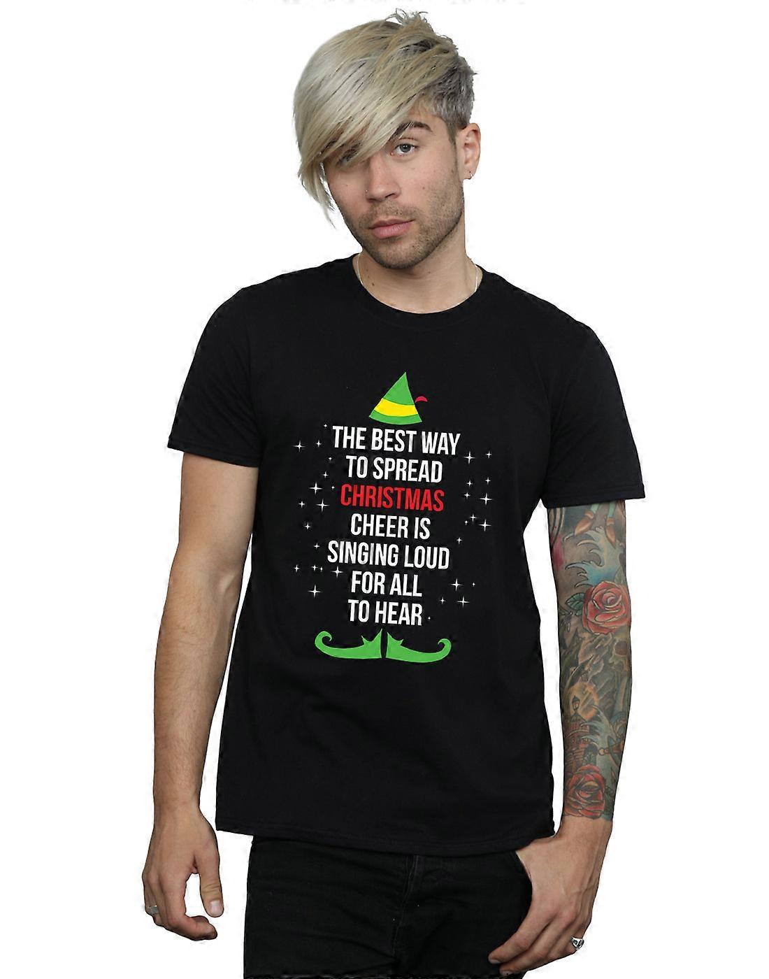 Elf jul Cheer Text t-tröja