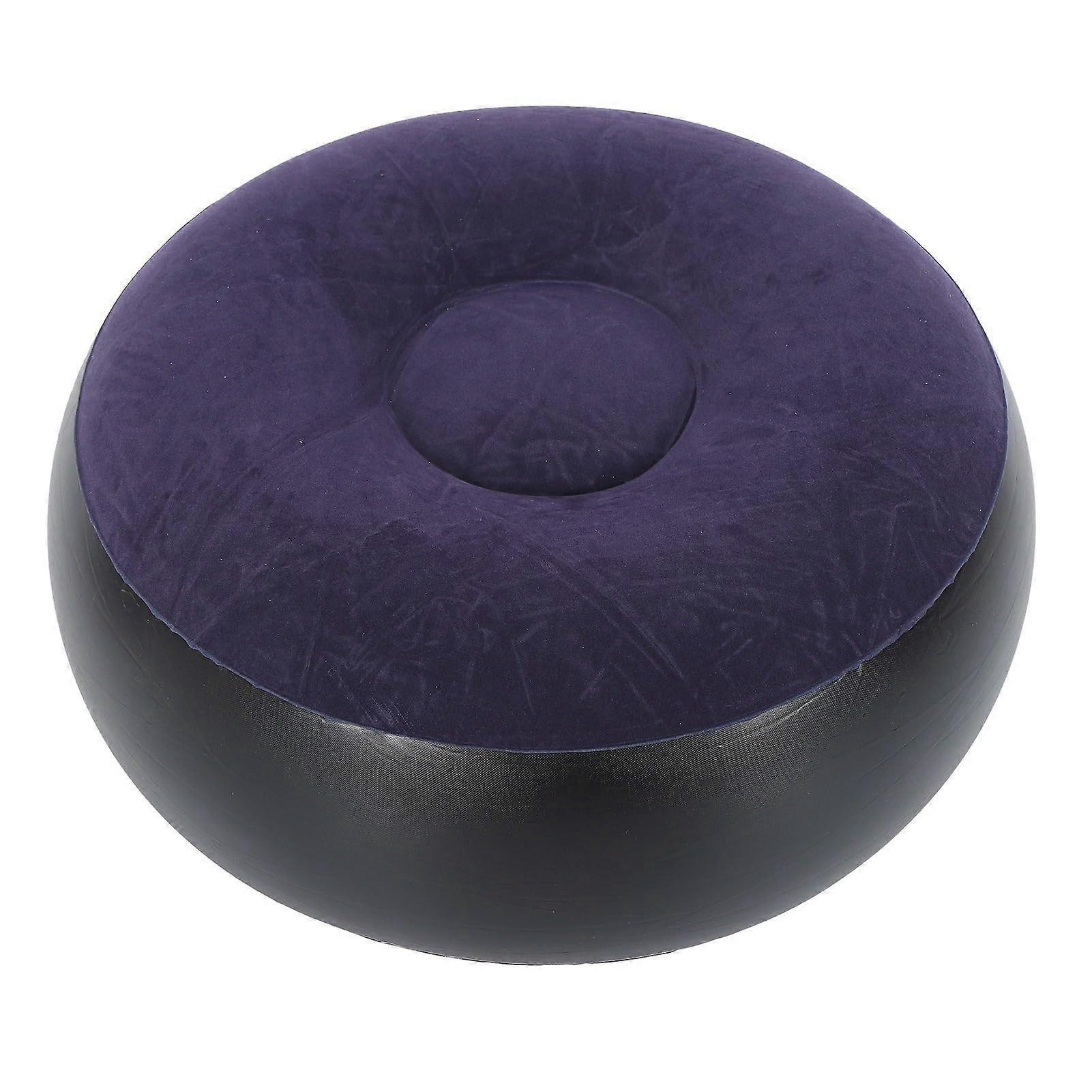 Inflatable Ottoman Round Footrest Stool for Camping Home Patio, Compact Lightweight Comfortable Seating