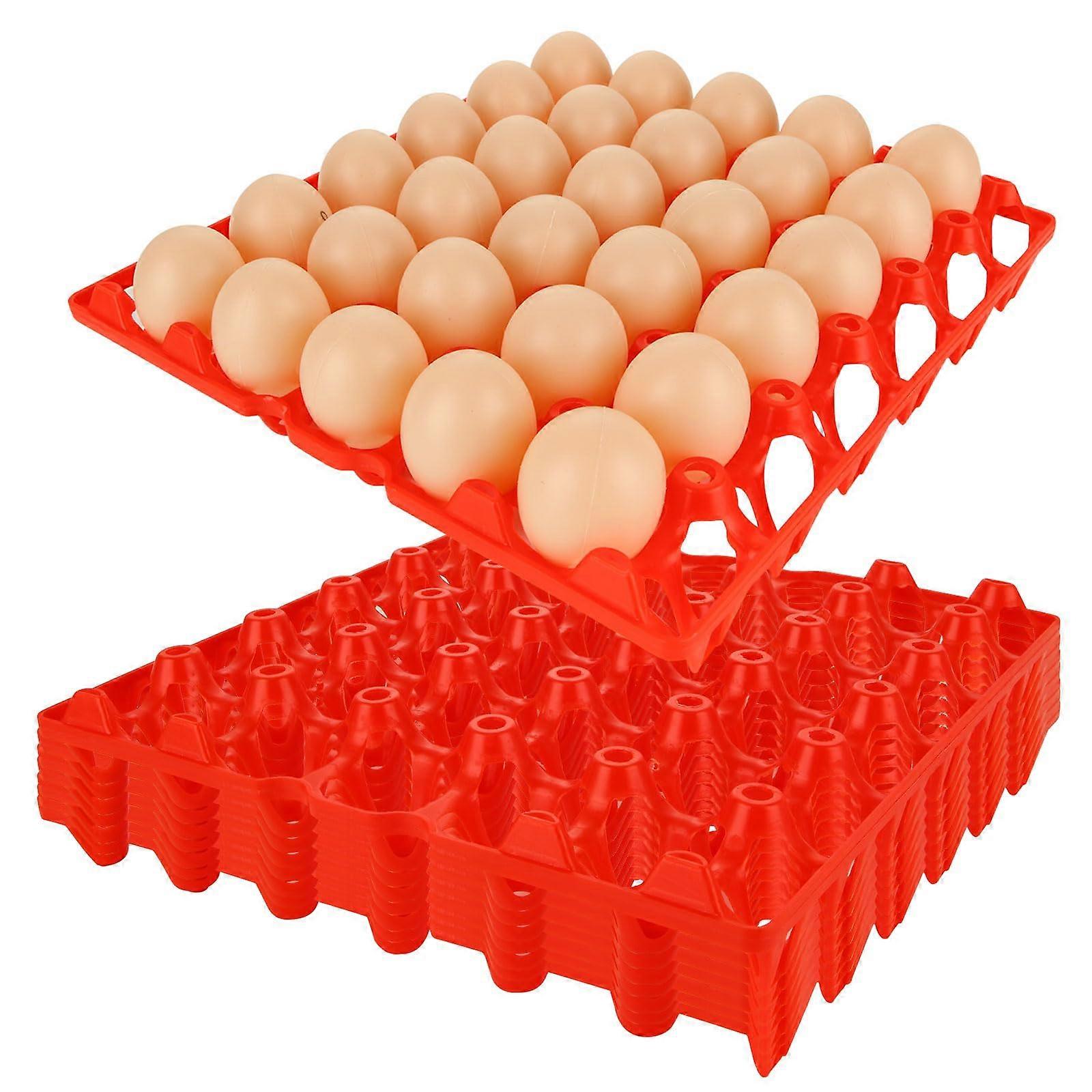 12 Pack Stackable Plastic Egg Cartons for 12 Eggs, Durable Trays for Home and Chicken Farmers