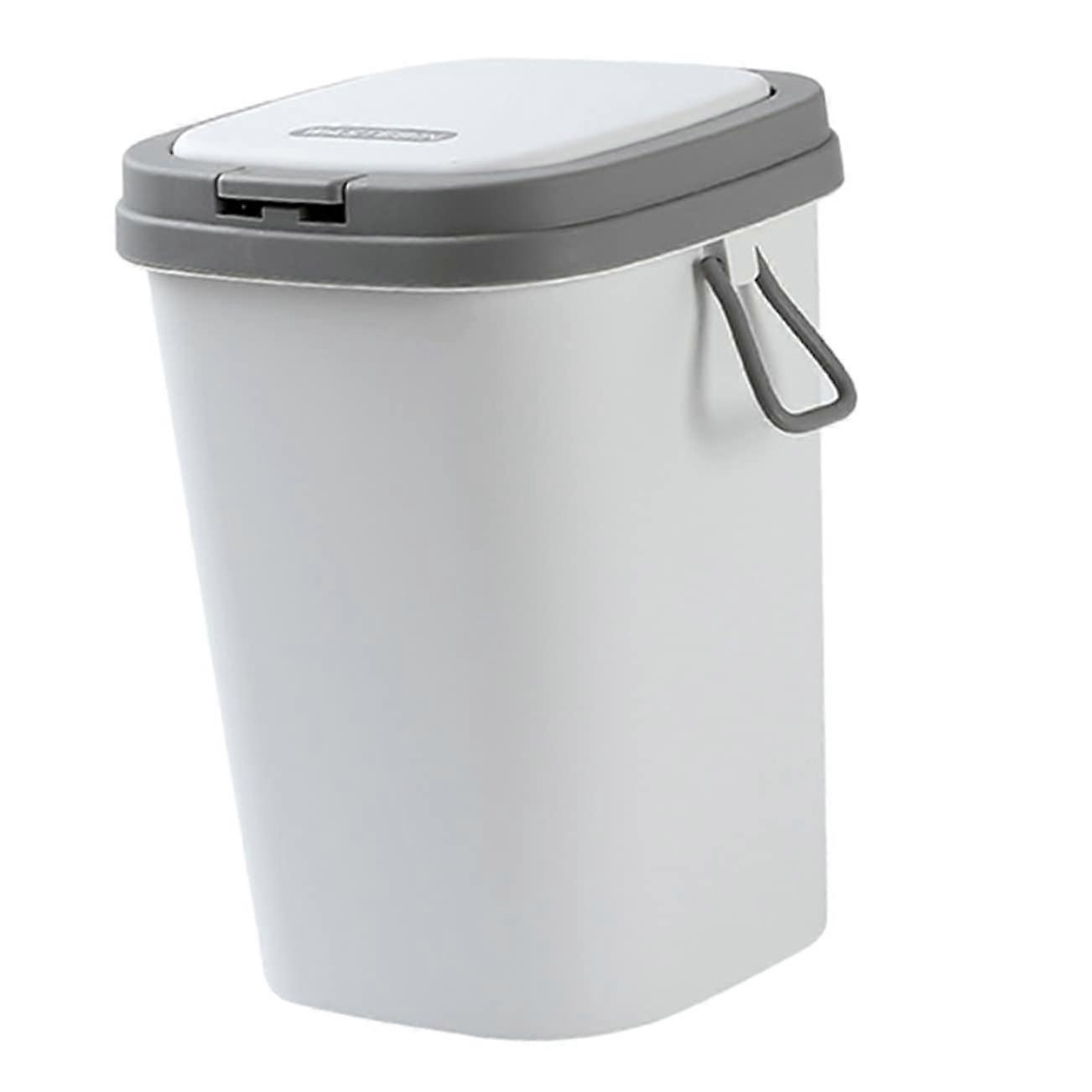 Slim Trash Can with Lid, SpaceSaving Narrow Waste Bin for Kitchen, Bathroom, Office Use