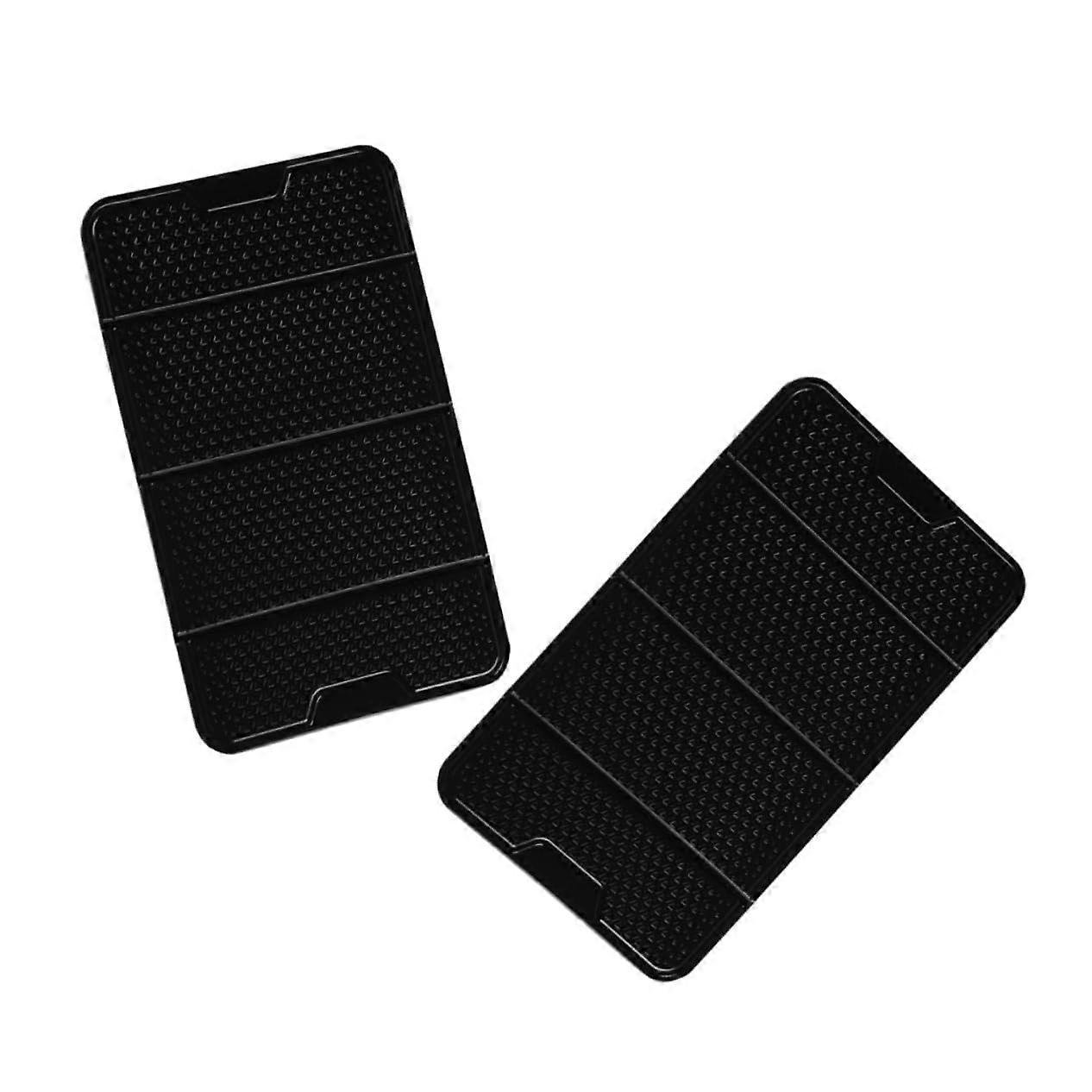 2pcs Non Slip Car Dashboard Mat Silicone Anti Slip Phone Holder Durable Multi Surface Use