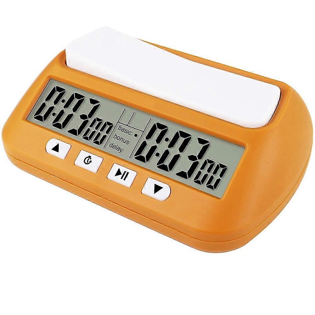 Chess Clock, Digital Chess Timer & Game Timer, 3-In-1 Multipurpose Portable Professional Clock Yellow
