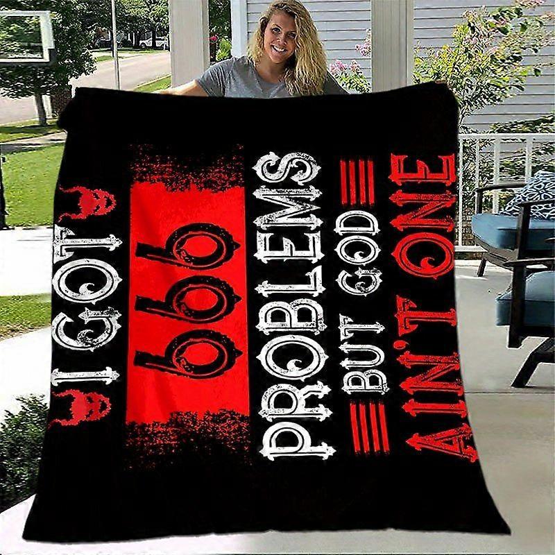 Hellbound 666Inspired Devilish Problems Religious Faith Soft Flannel Blanket