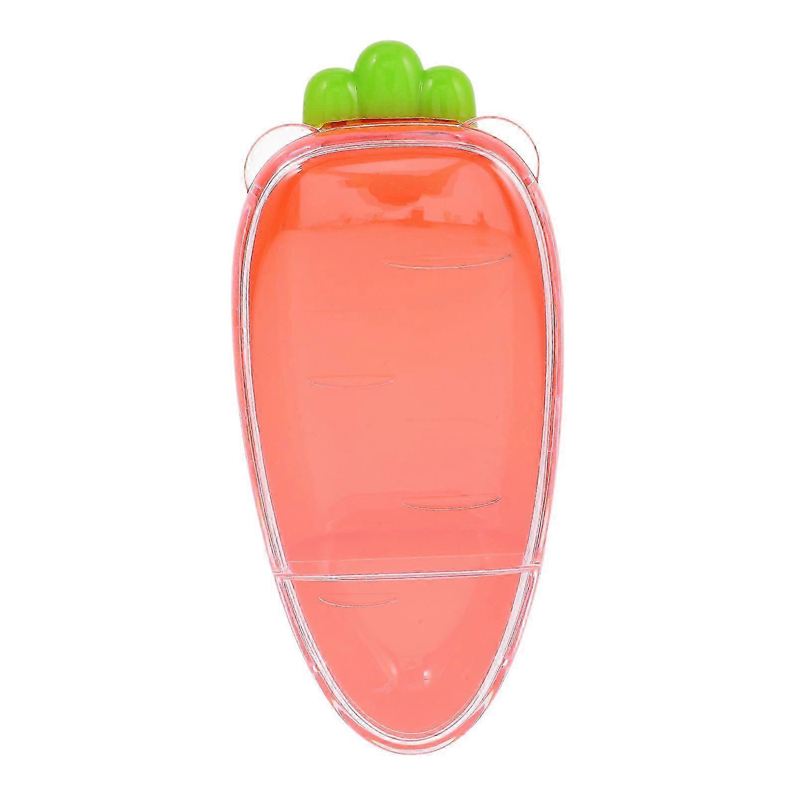Carrot Shaped Plastic Storage Box compatible Storage Use 2-Compartment Tray