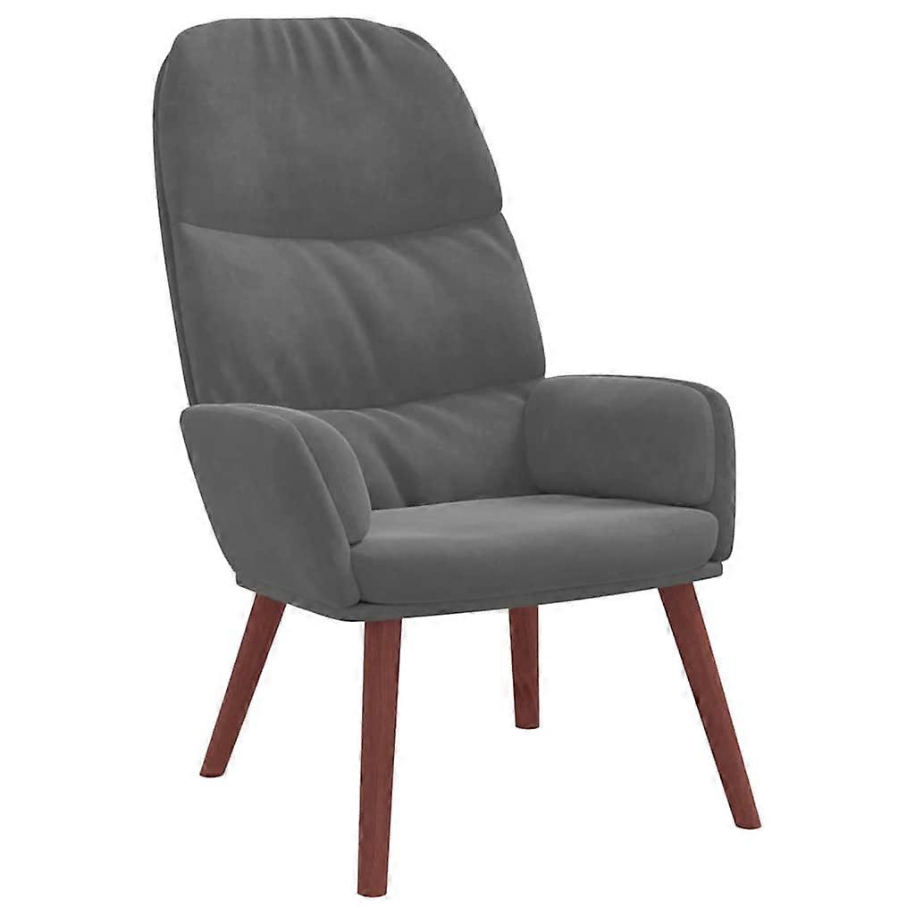 vidaXL Relaxstoel fluweel donkergrijs