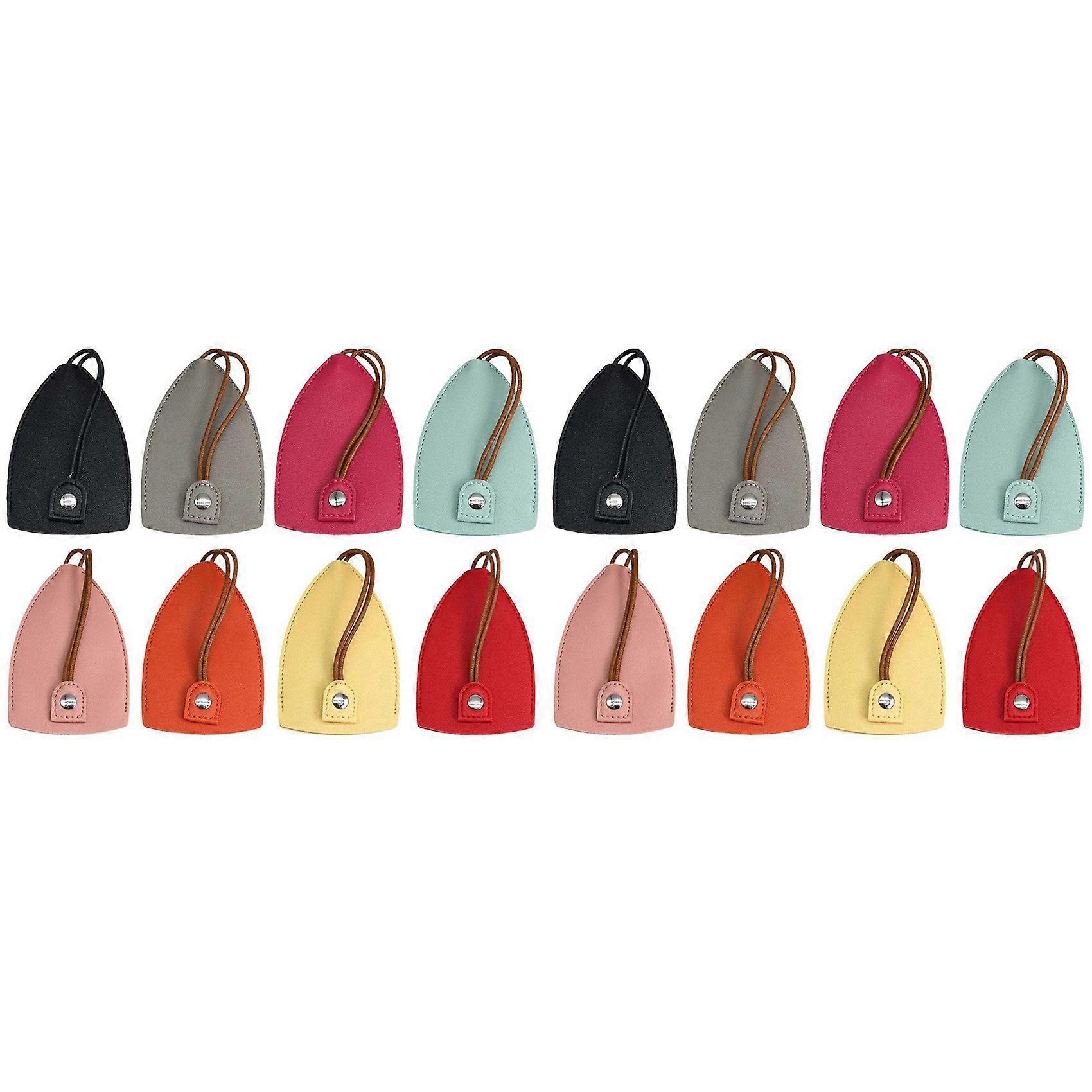 16Pack Pull Out Key Case, Pull-Out Cute Large-Capacity Car Key Case, Stylish PU Leather Key Wallets