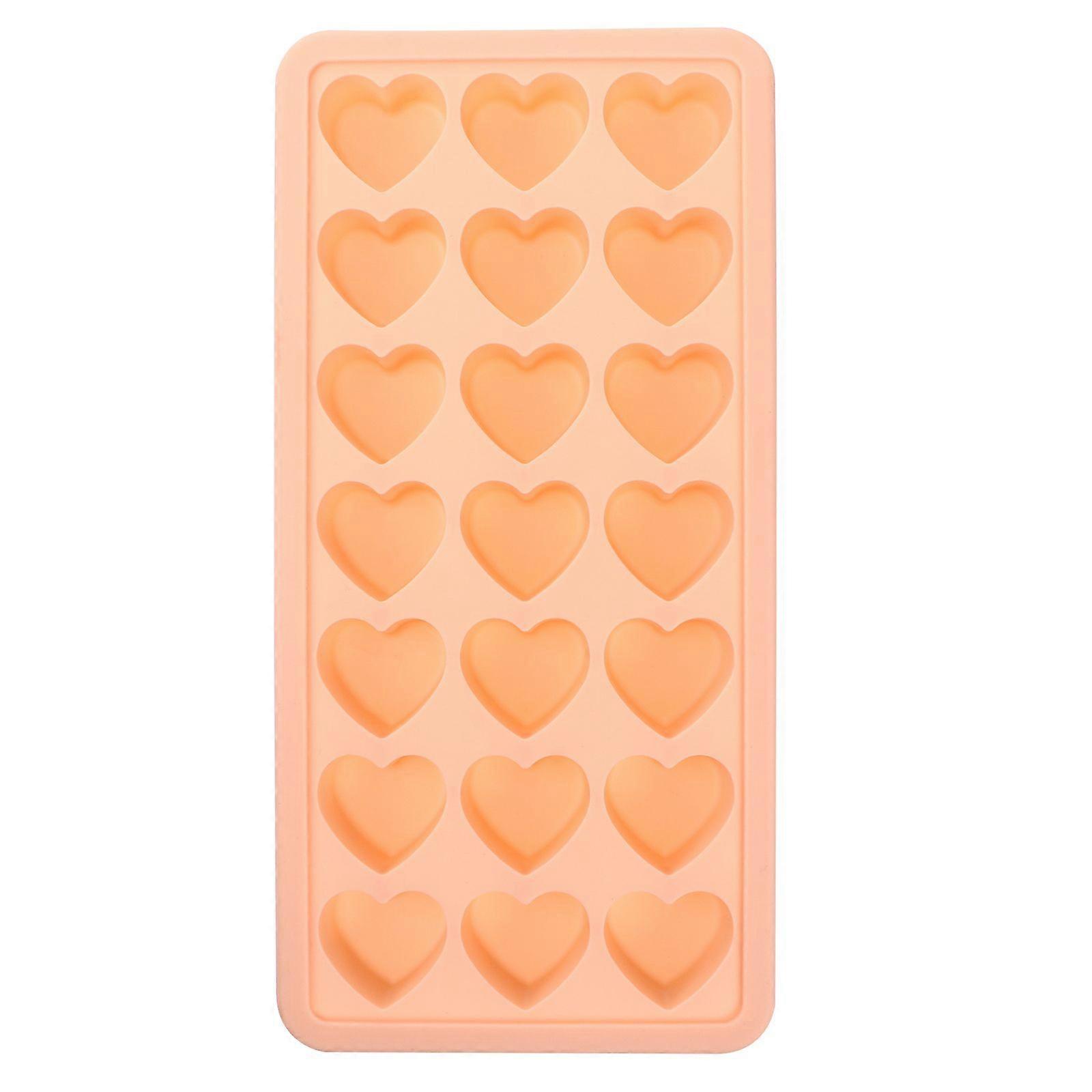 1pc Heart Shape Stackable Ice Tray Silicone Ice Cube Mold Easy Release Mould