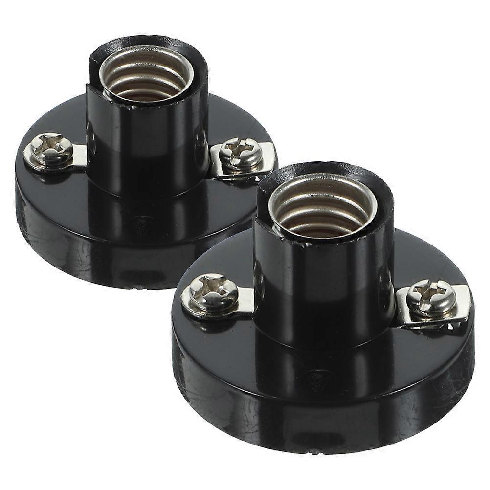 Flat Head Lamp Holder Screw Lamp Socket for Home Use 2Pcs