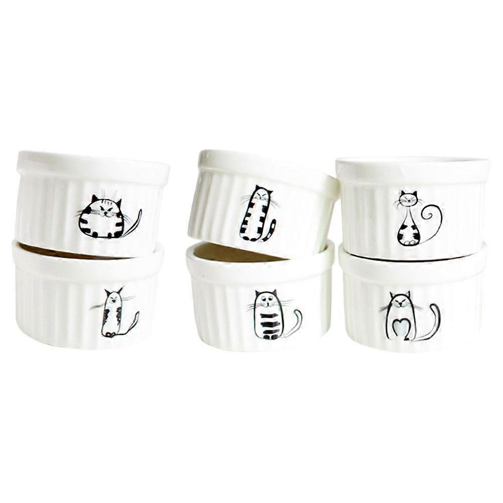 Ceramic Dessert Bowl for Baking Use 1Set with Assorted Color Small Bowls