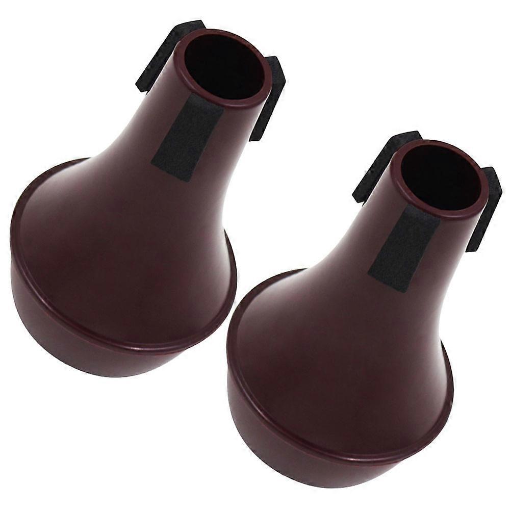 Plastic Trombone Practice Mute for Trumpet Lightweight Silencer 2Pcs