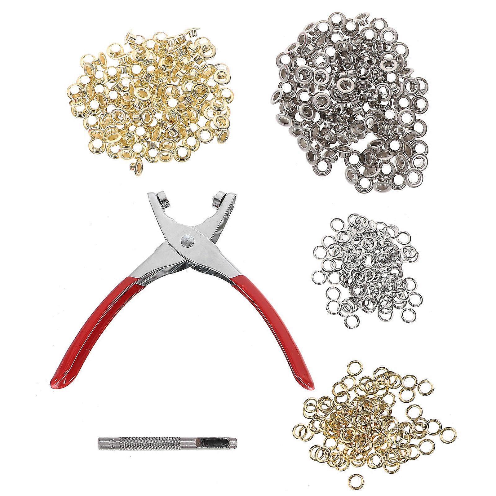 Metal Grommet Eyelet Pliers Kit for DIY Projects with Washers 4Sets